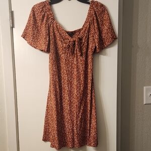 Lily Rose Rust Floral Mini Dress